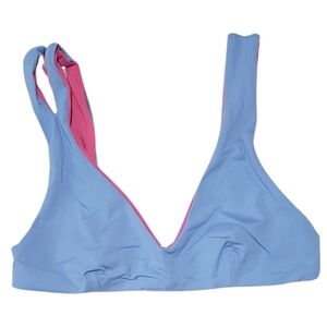 L SPACE Women's One Wave Bikini Top Pool NWT